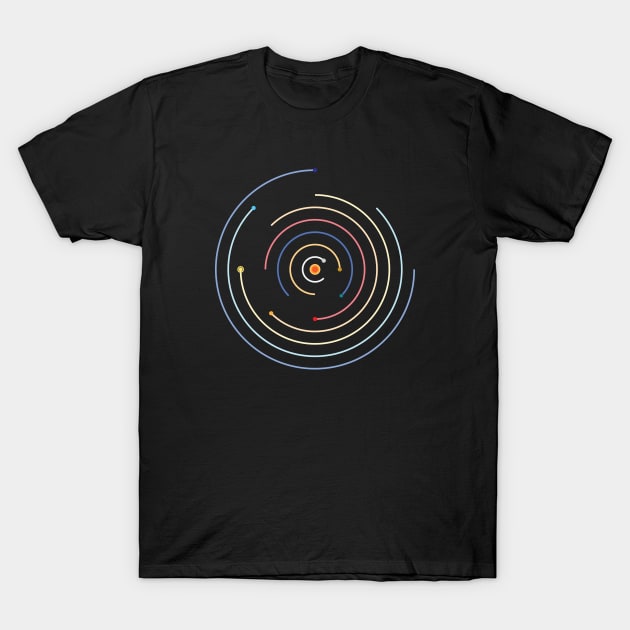 Spinning Solar System T-Shirt by Shinsen Merch